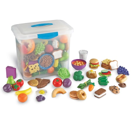 Learning Resources New Sprouts Classroom Play Food Set in Large Tote 9723